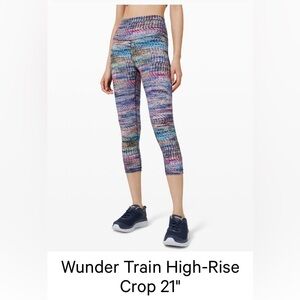 Lululemon Wunder Under High Rise Crop Legging